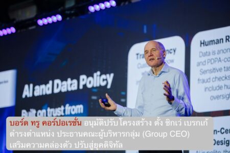 บอร์ด ทรู คอร์ปอเรชั่น อนุมัติปรับโครงสร้าง ตั้ง ซิกเว่ เบรกเก้ ดำรงตำแหน่ง ประธานคณะผู้บริหารกลุ่ม (Group CEO) เสริมความคล่องตัว