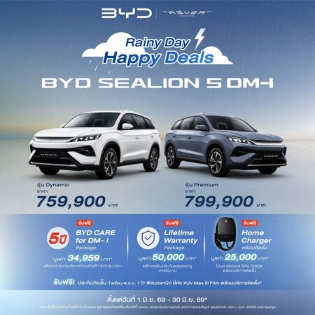 BYD DM-i ประหยัดจริงพิสูจน์แล้ว ค่าพลังงานต่ำสุด 39 สตางค์/กิโลเมตร ฝ่ารถติดกลางกรุงด้วย BYD SEALION 5 DM-i รถยนต์ไฟฟ้าที่เติมน้ำมันได้
