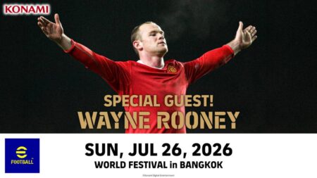 สัมผัสมหกรรมฟุตบอลและอีสปอร์ตระดับโลก พบกับ เวย์น รูนีย์ ชมการแข่งขัน eFootball™ World Finals วันอาทิตย์ที่ 26 กรกฎาคม 2569 ณ ศูนย์การค้าสยามพารากอน