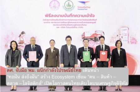 ดศ. จับมือ พม. ผนึกกำลังไปรษณีย์ไทยเดินหน้า “ทอฝัน ส่งถึงฝัน” สร้าง Ecosystem เชื่อม “คน–สินค้า–ตลาด–โลจิสติกส์” เปิดโอกาสคนไทยเติบโตบนเศรษฐกิจดิจิทัล