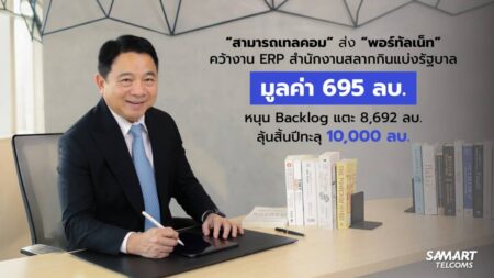 “สามารถเทลคอม” ส่ง “พอร์ทัลเน็ท” คว้างาน ERP สำนักงานสลากกินแบ่งรัฐบาล มูลค่า 695 ลบ. หนุน Backlog แตะ 8,692 ลบ. ลุ้นสิ้นปีทะลุ 10,000 ลบ.